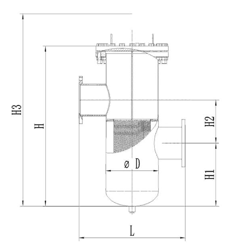 高低籃式過濾器圖紙設計